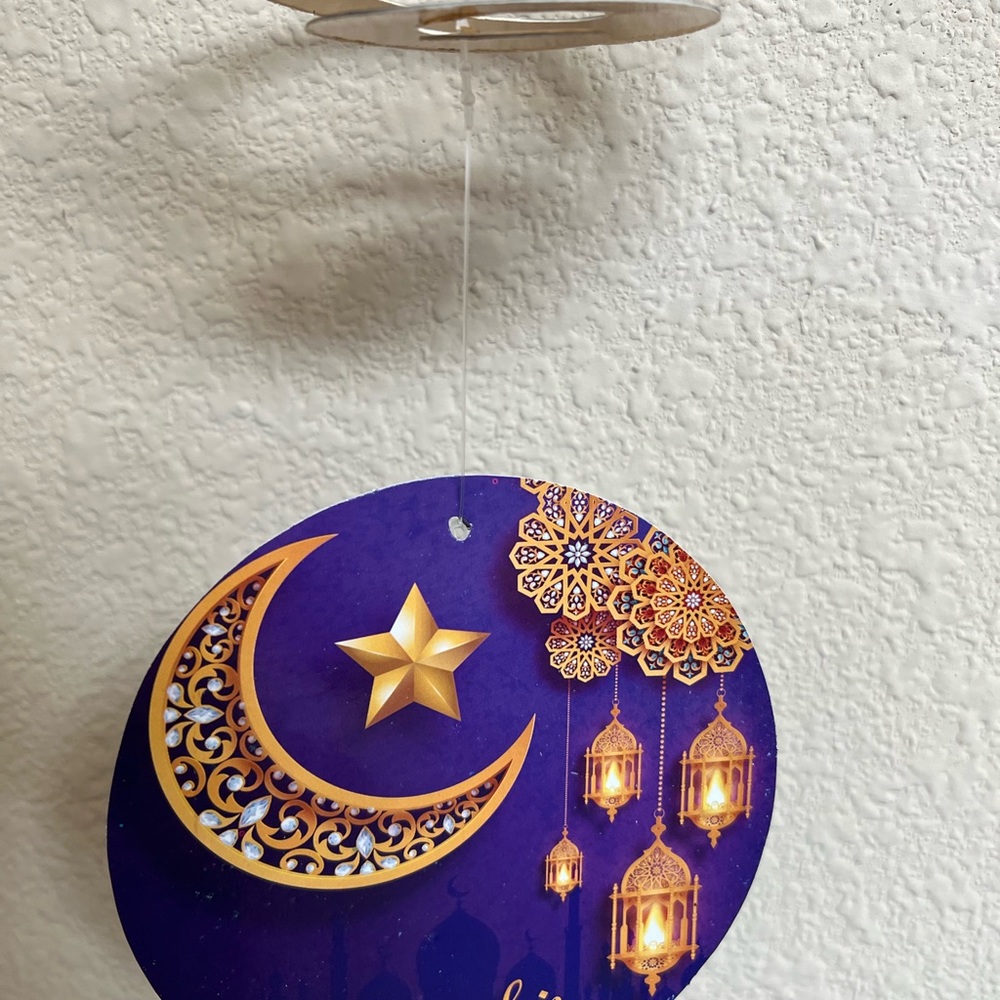 Ramadan Kareem Both Sided Hanging Swirls & Spirals